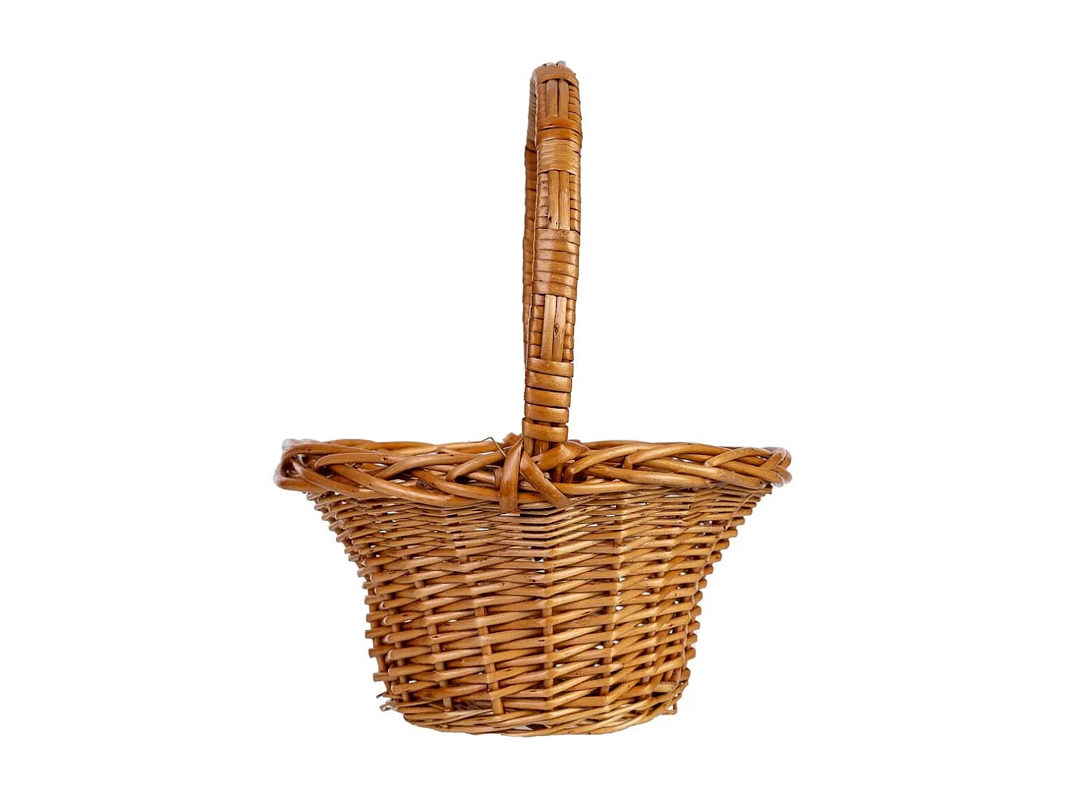 Cesto in vimini marrone 21x21x11/26h cm