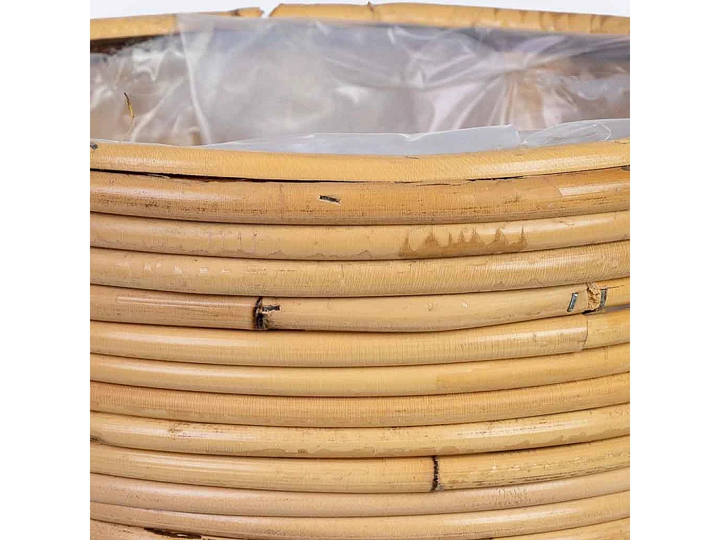 Cesto redondo em bambu 25x25x19h cm