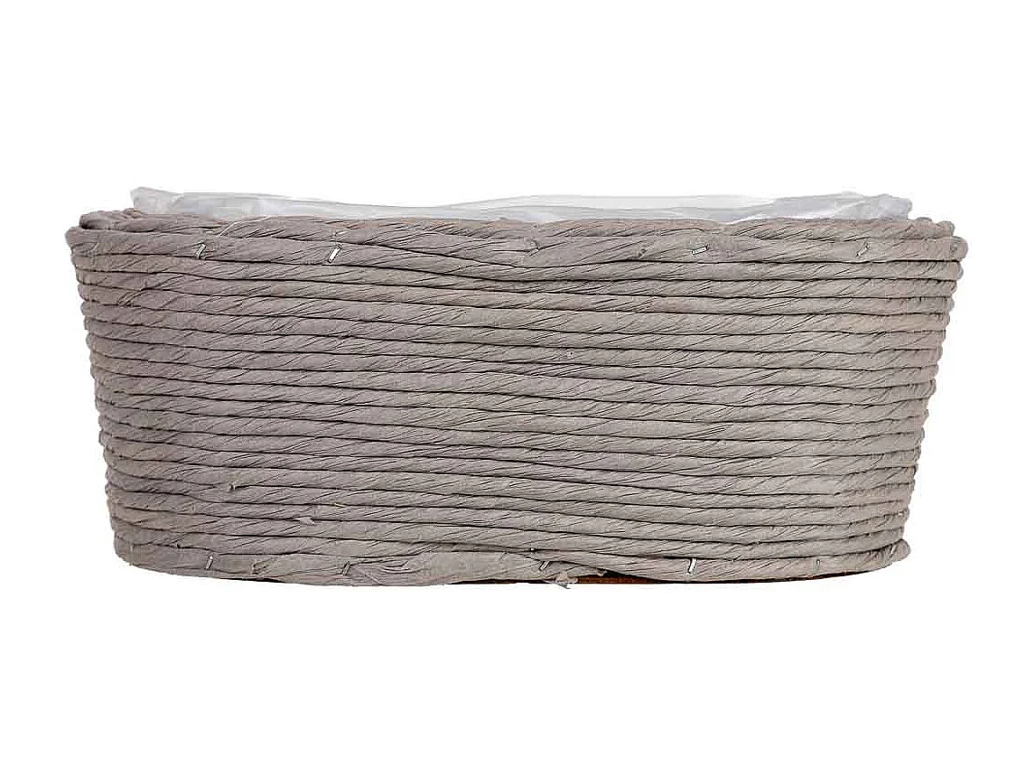 Ovaler grauer Weidenkorb 28x19x11h cm
