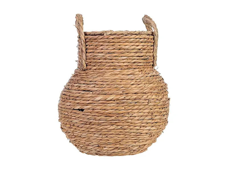 Vaso decorativo de corda com pegas 20x20x33h cm