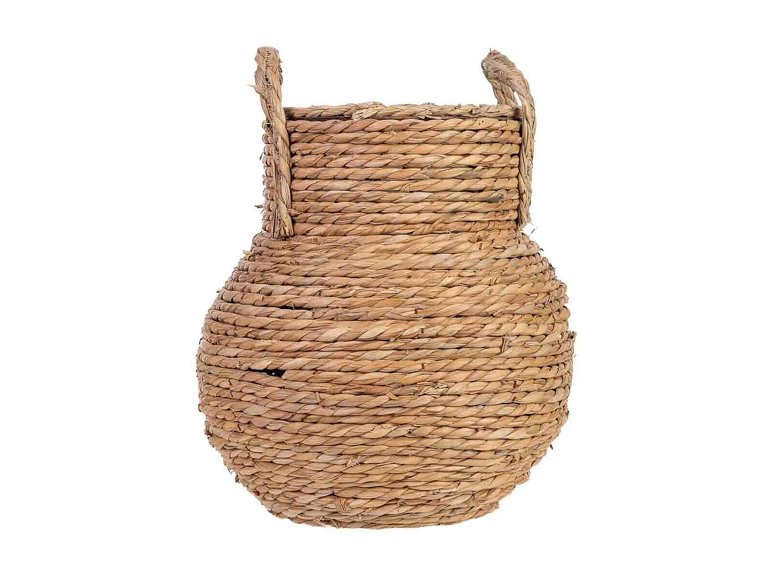 Vaso decorativo de corda com pegas 20x20x33h cm