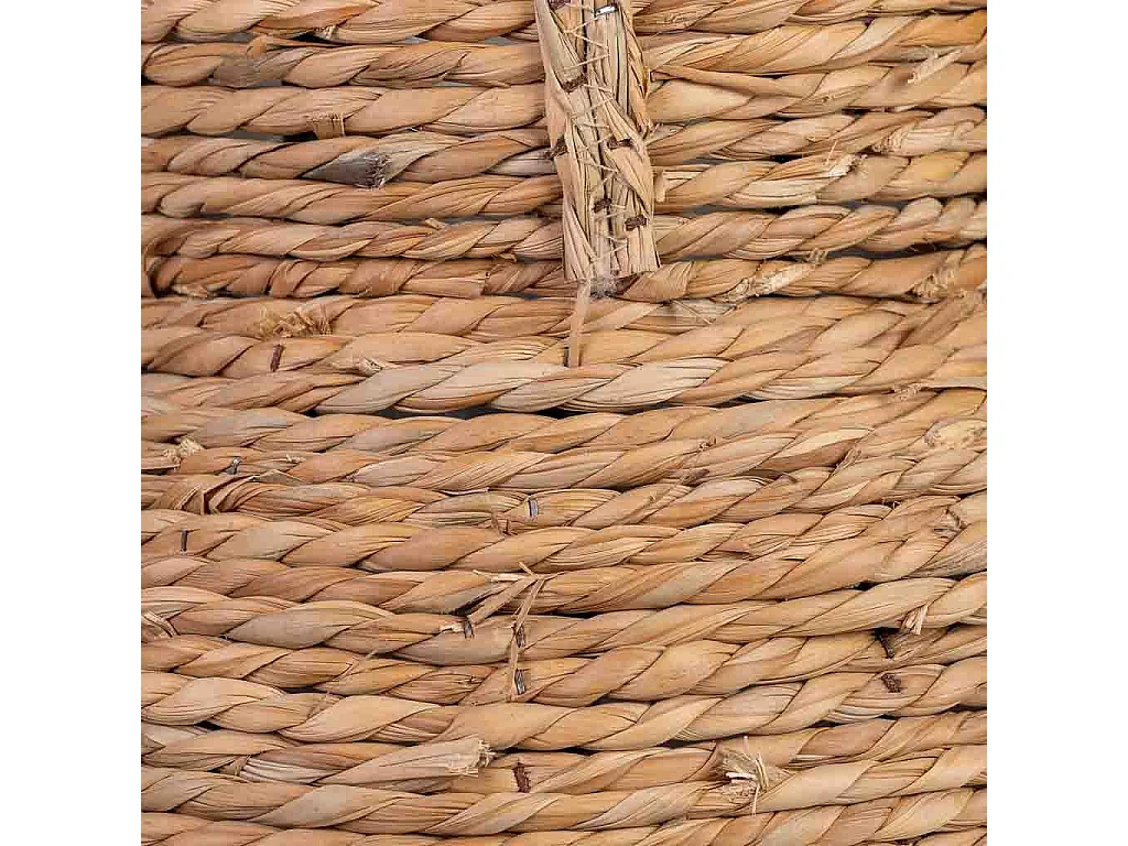 Vaso decorativo in corda con manici cm 20x20x33h