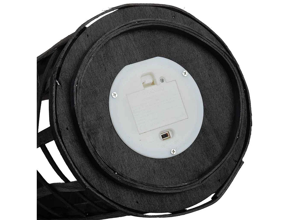 Lanterna em bambu e madeira com vela a pilhas D18,5x27/39,5h cm