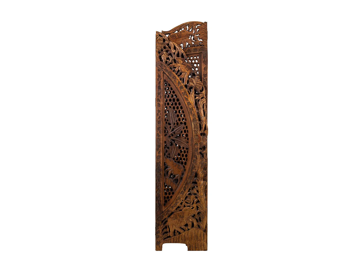 Paravento in legno fatto a mano marrone 38(x4)x2,5x180h