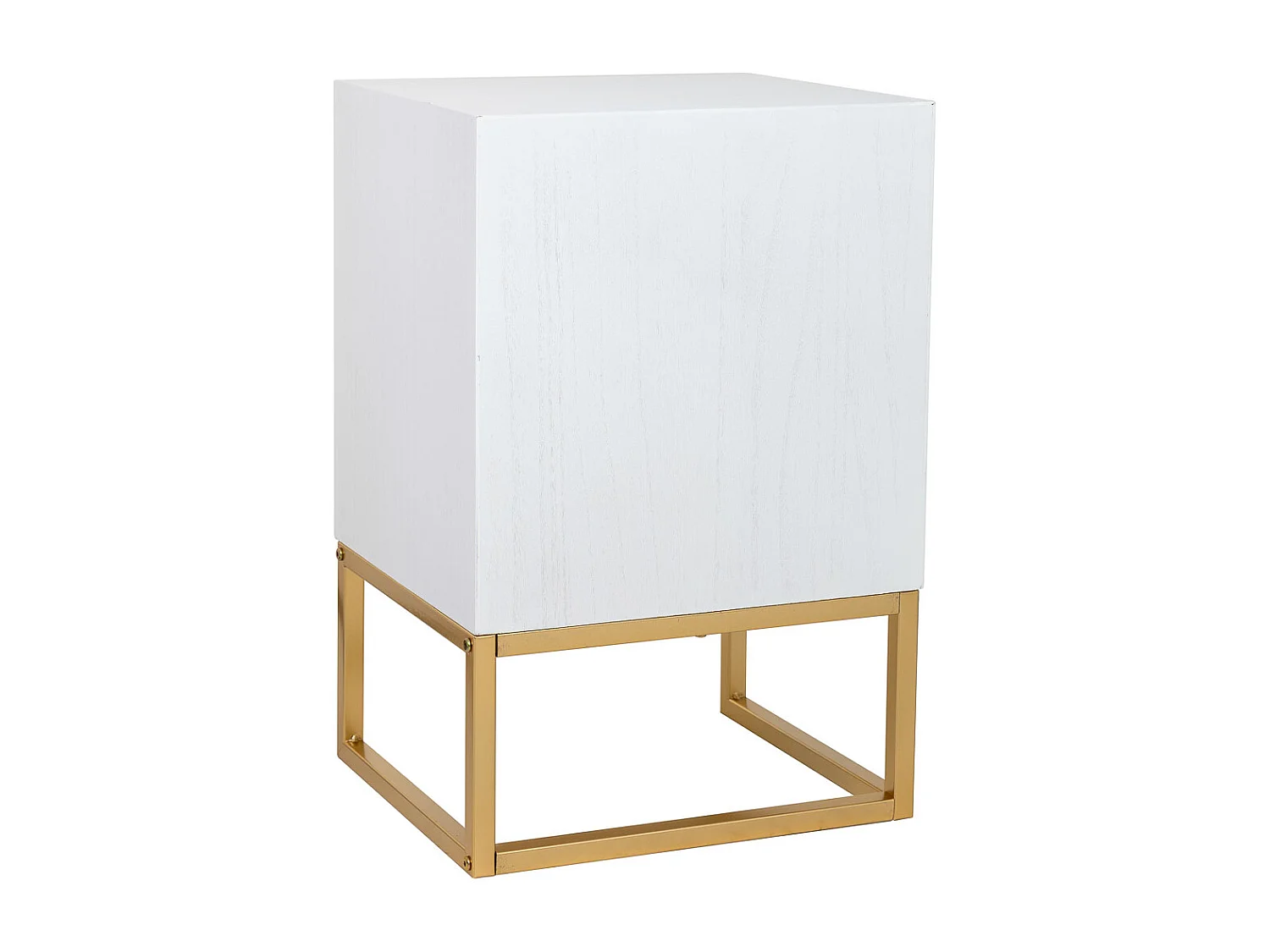 Mesa 1 porta de madeira e metal 40x35x61h cm