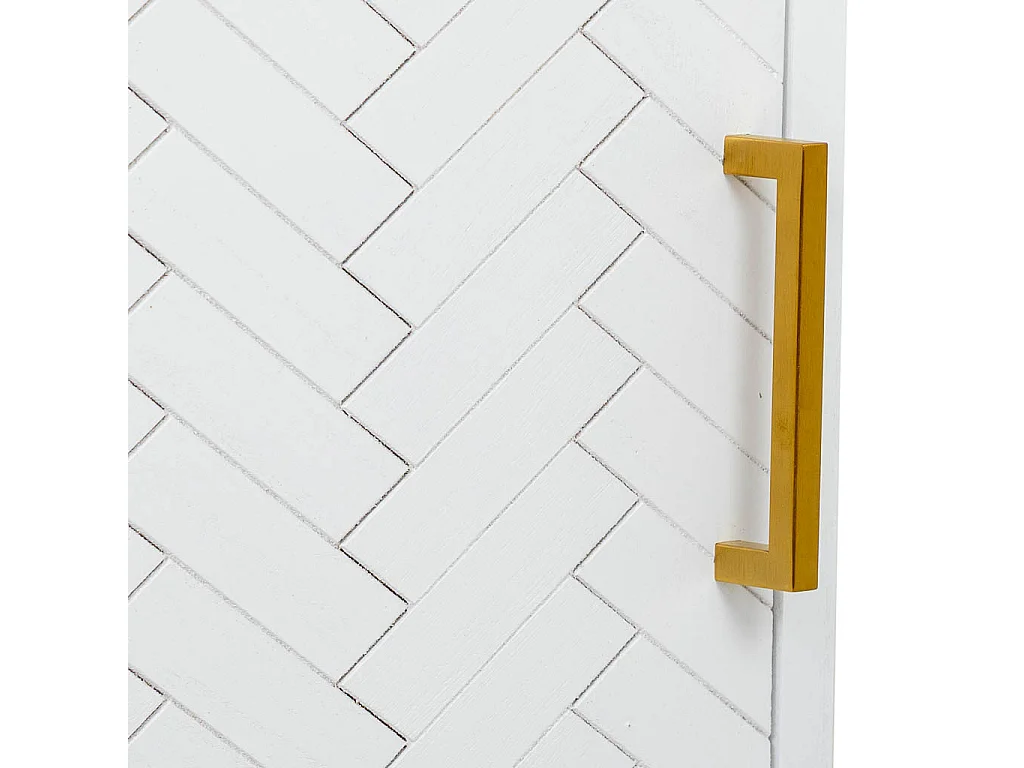 Mesa 1 porta de madeira e metal 40x35x61h cm