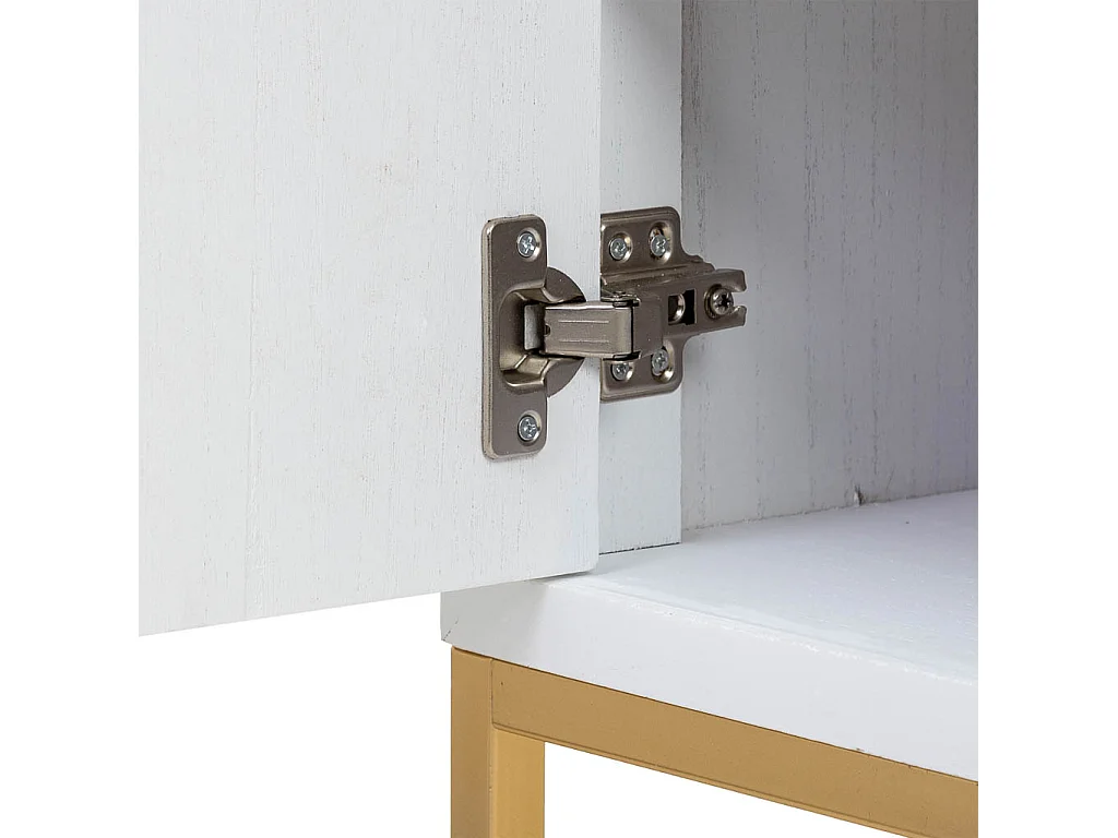 Mesita 1 puerta madera y metal 40x35x61h cm