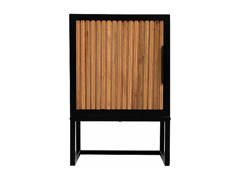 Mesa 1 porta de madeira e metal 40x35x61h cm