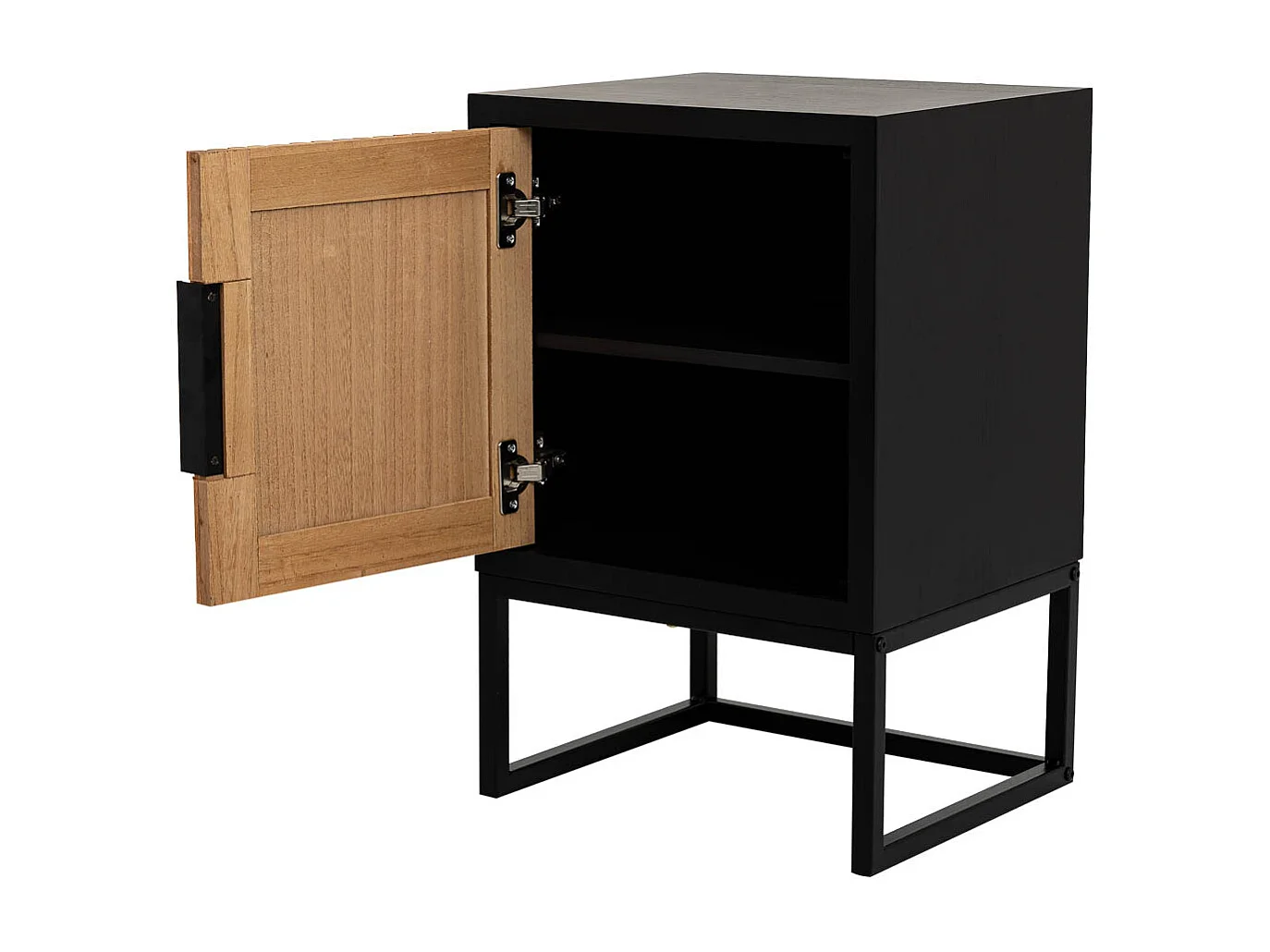 Mesa 1 porta de madeira e metal 40x35x61h cm