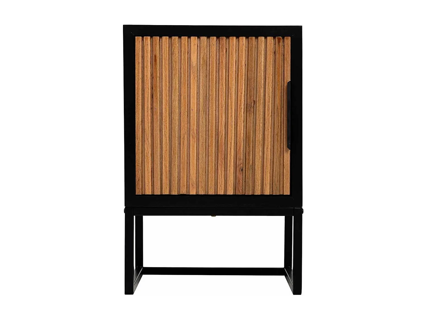 Mesa 1 porta de madeira e metal 40x35x61h cm