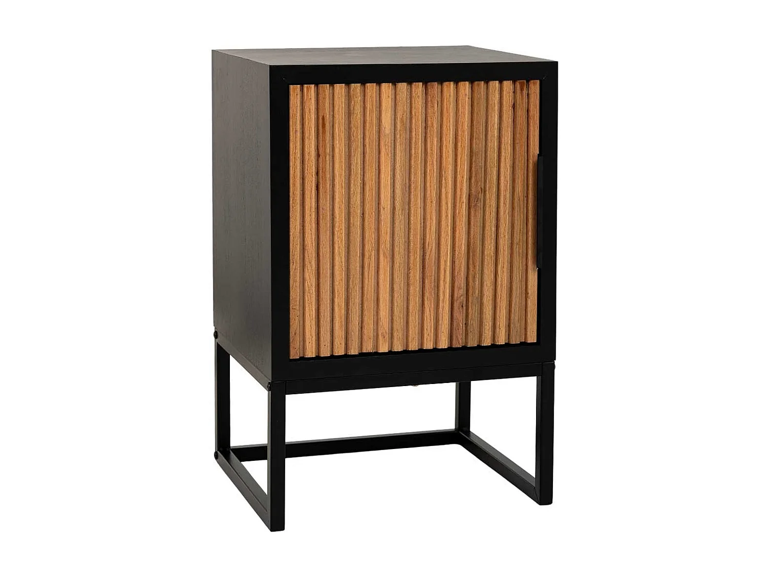 Mesa 1 porta de madeira e metal 40x35x61h cm