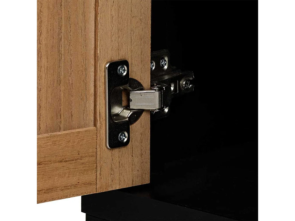 Mesa 1 porta de madeira e metal 40x35x61h cm