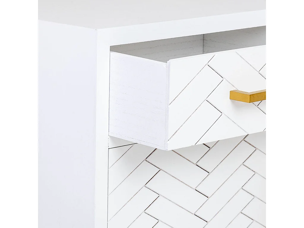 Mesita madera y metal 1 cajón y 1 puerta 42x36,5x71h cm