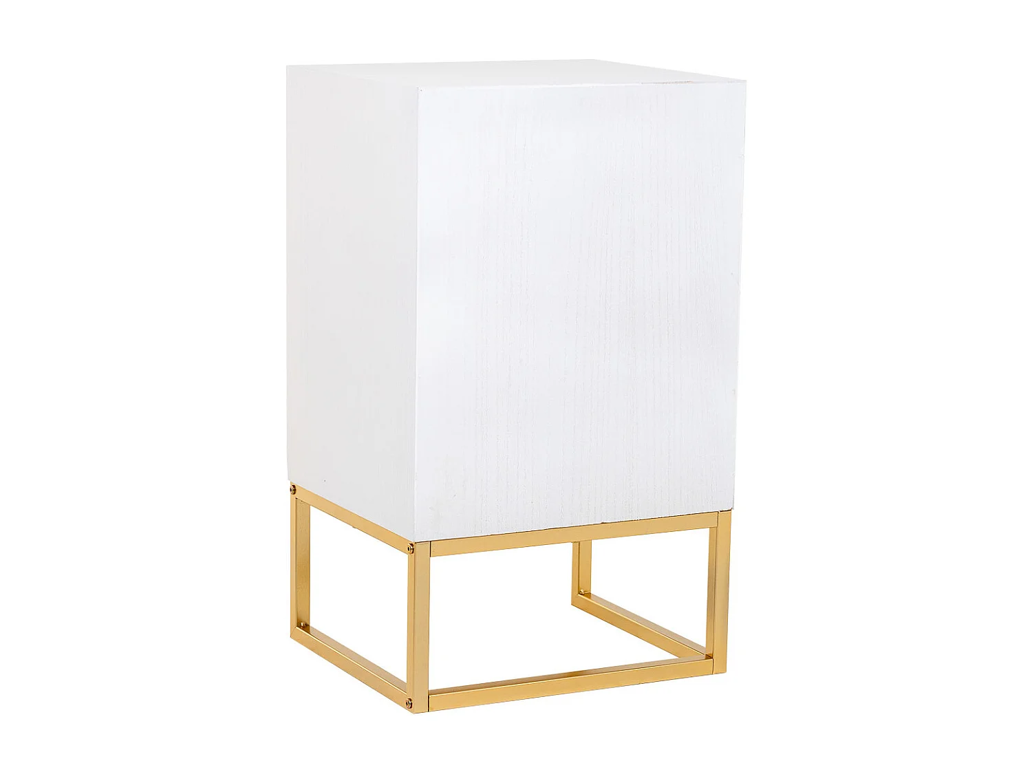 Secretária em madeira e metal com 1 gaveta e 1 porta 42x36,5x71h cm