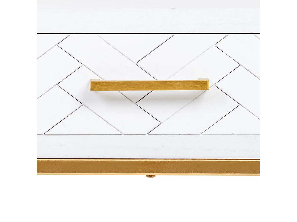 Mesita 1 cajón madera y metal 40x36x60