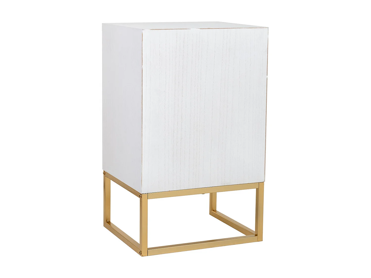 Mesa de cabeceira em madeira e metal com 3 gavetas 43x37x70h cm