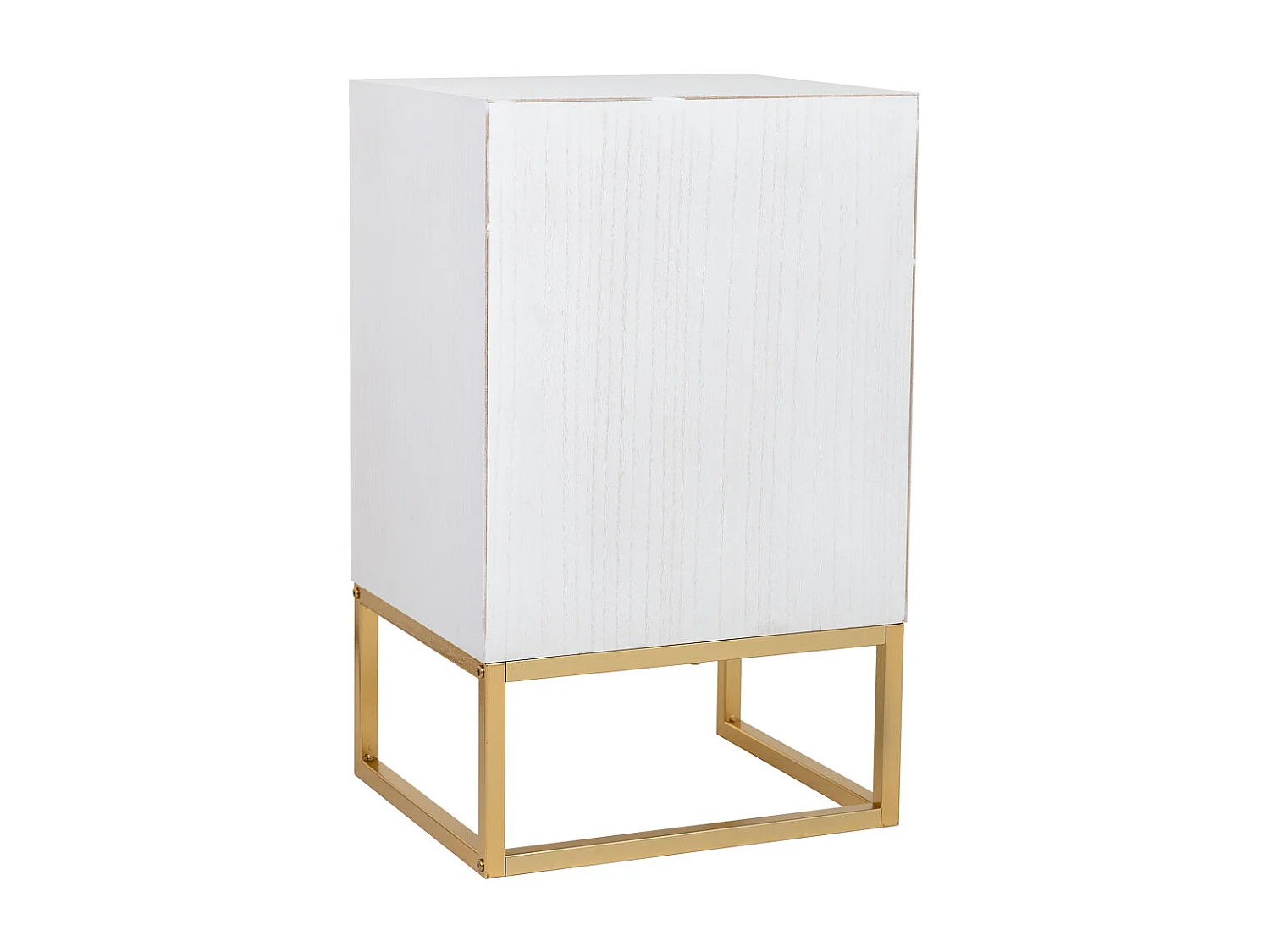 Comodino in legno e metallo 3 cassetti cm 43x37x70h