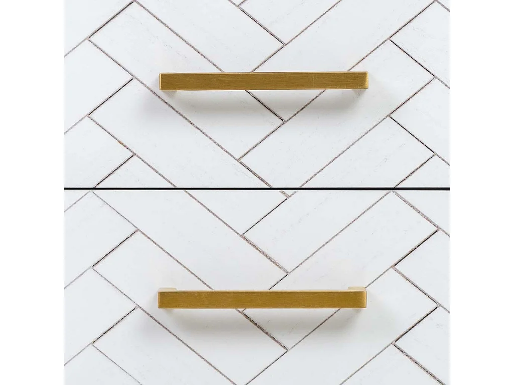 Comodino in legno e metallo 3 cassetti cm 43x37x70h