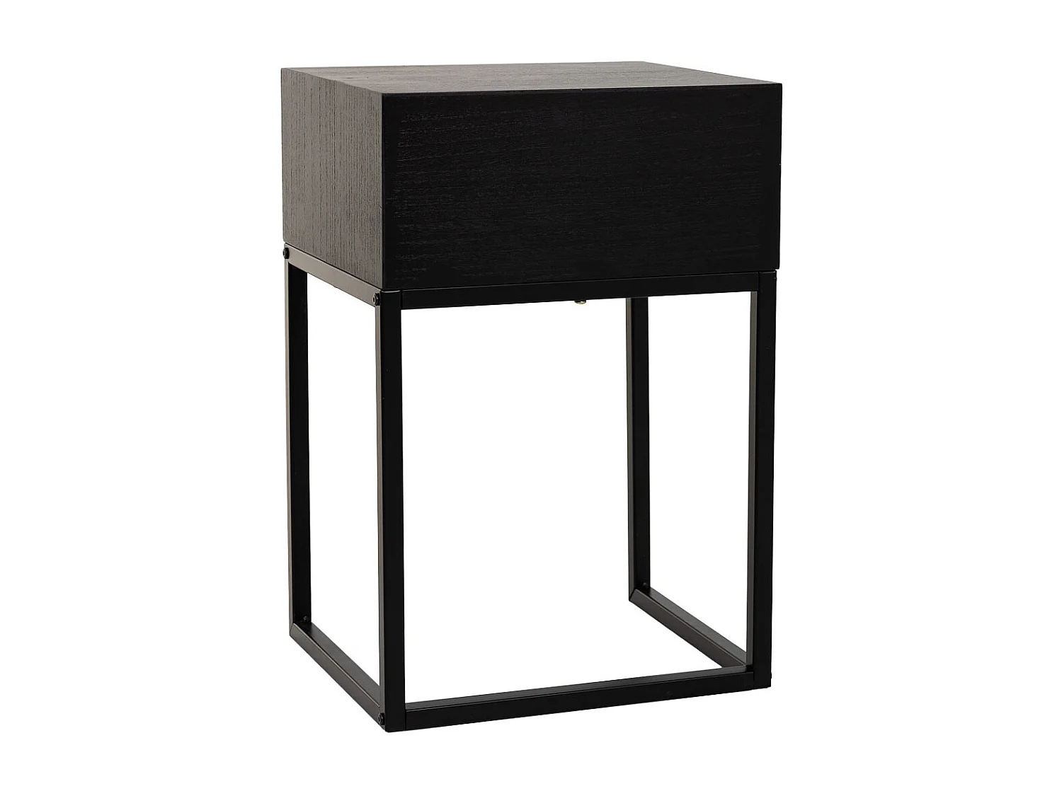 Mesa em madeira e metal 1 gaveta 40x36x60h cm