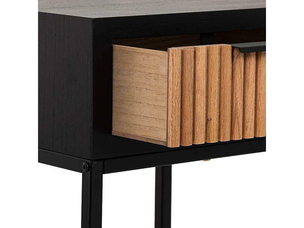 Mesa em madeira e metal 1 gaveta 40x36x60h cm