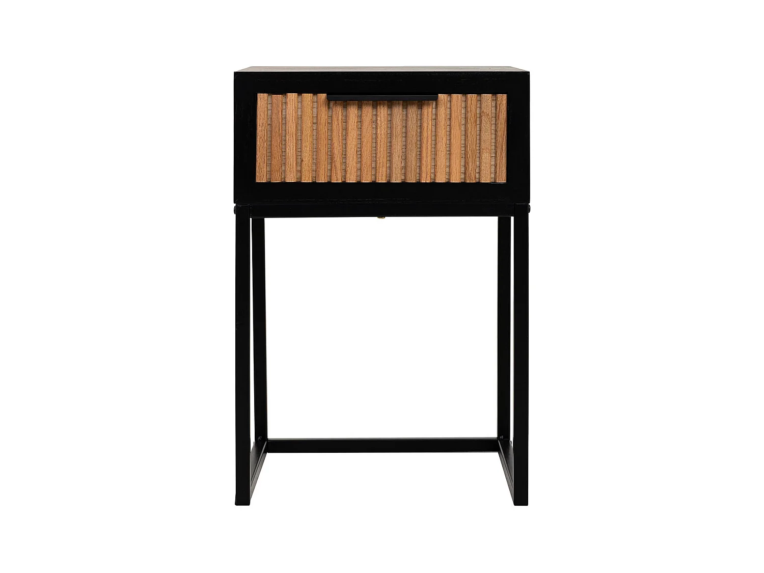 Table de nuit 1 tiroir en bois et métal 40x36x60h cm