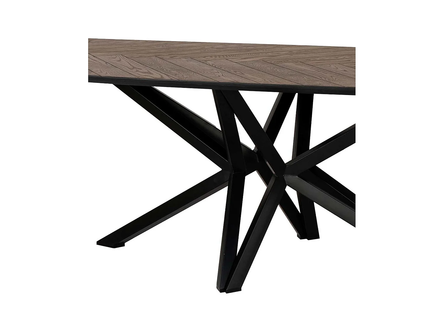 Esstisch aus Eiche/DM-Holz in dunkler Walnussfarbe 240x100x77