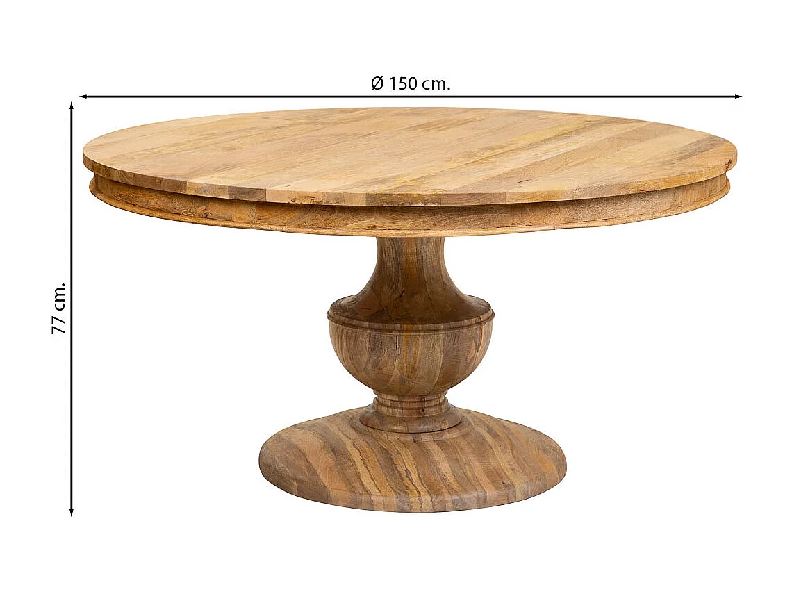 Mesa de comedor de madera marrón 150x77