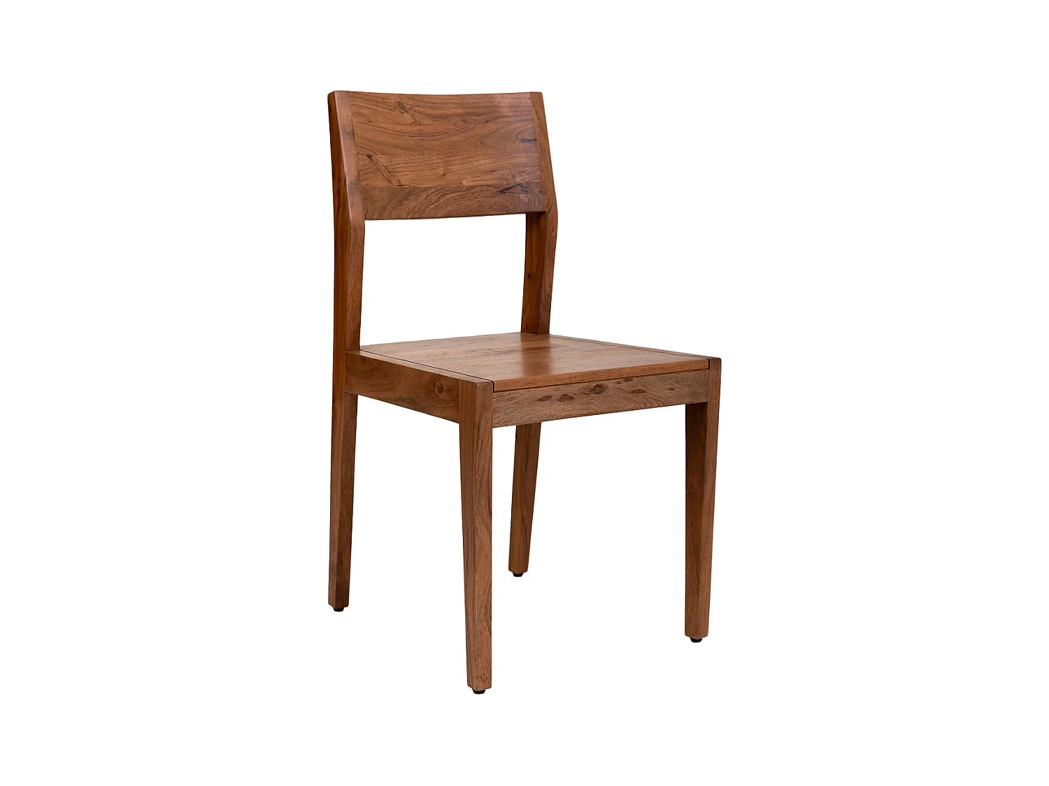 Chaise de salle à manger en bois finition marron 47x46x84h cm