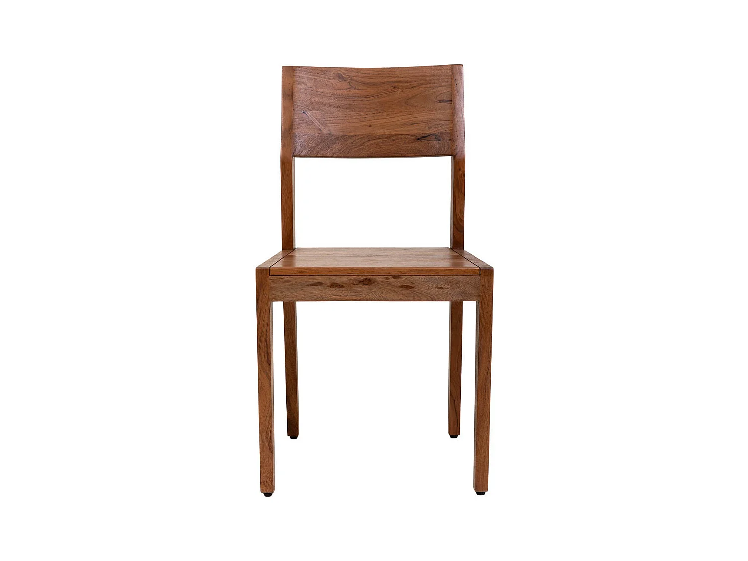 Chaise de salle à manger en bois finition marron 47x46x84h cm