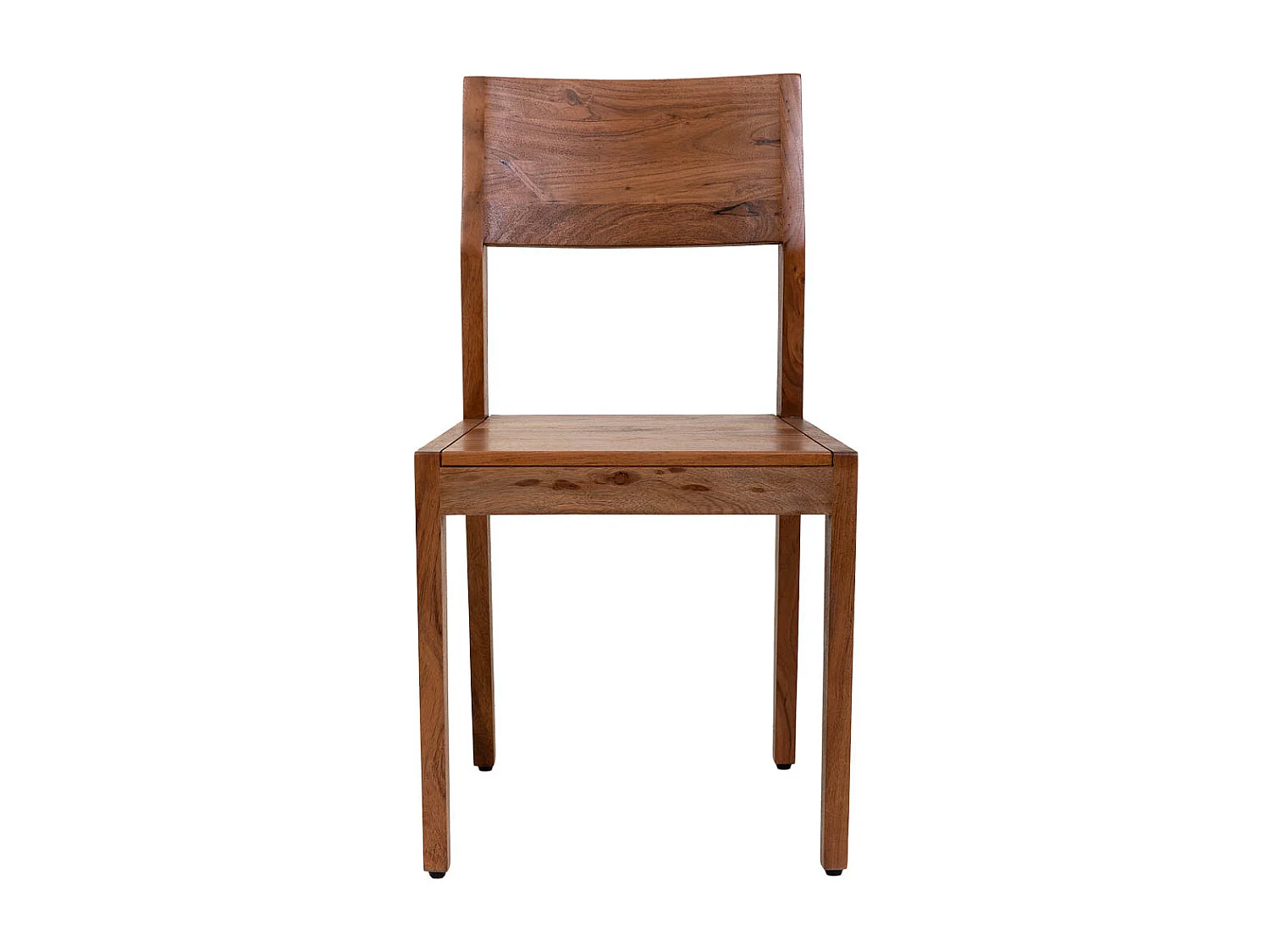 Silla de comedor de madera con acabado marrón 47x46x84h cm