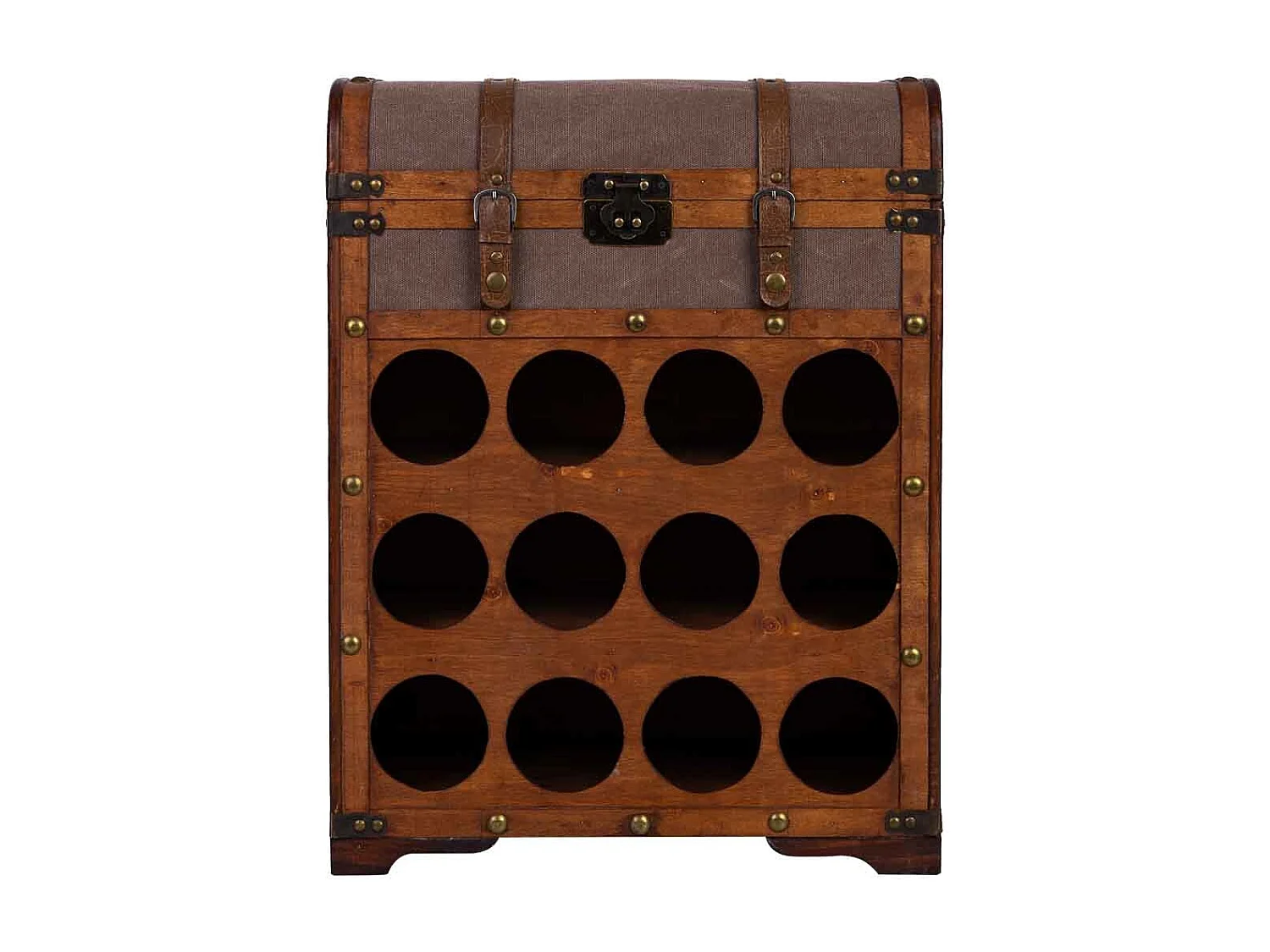 Weinregal-Truhe aus Holz, 45x28x59H cm