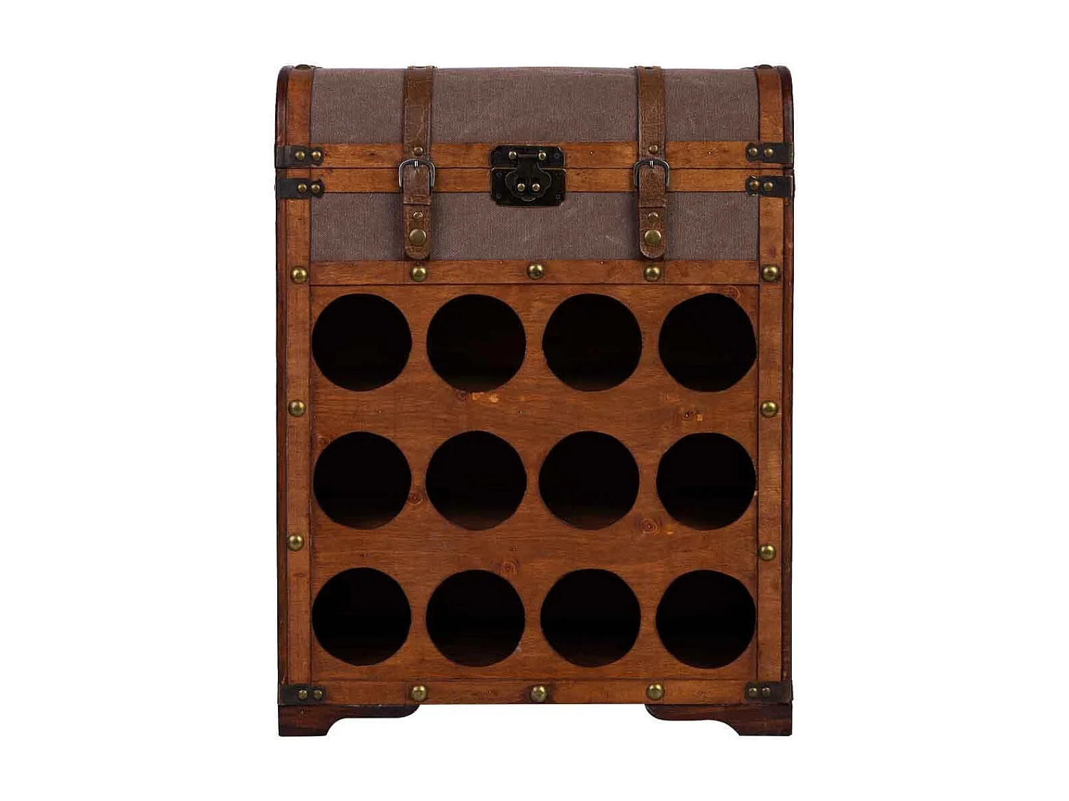 Weinregal-Truhe aus Holz, 45x28x59H cm