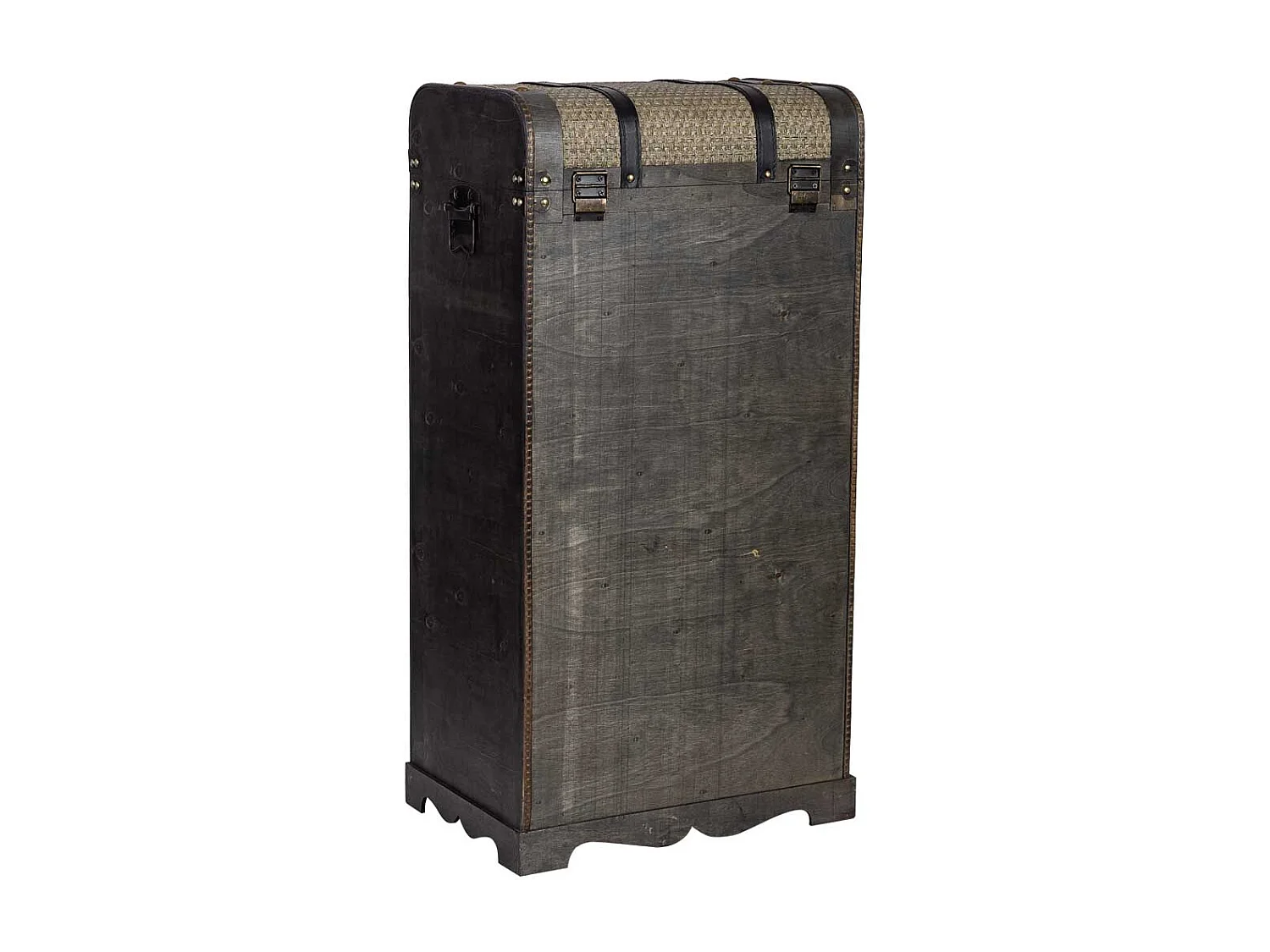 Weinregal-Truhe aus Holz braun, 44x30x85h cm