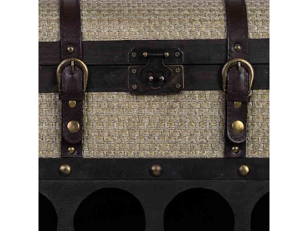 Tronco de madeira castanho para garrafas 45x28x59 cm