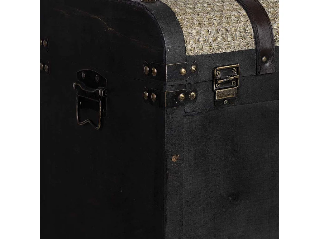 Baule portabottiglie in legno marrone 45x28x59h cm