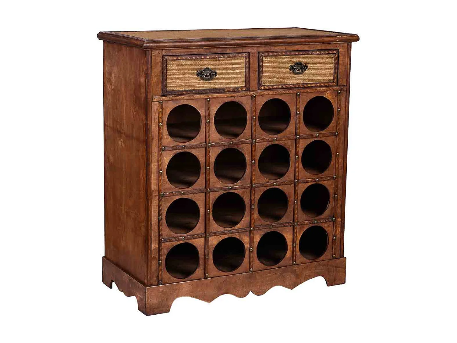 Baú adega de madeira marrom 63x31x69,5h cm