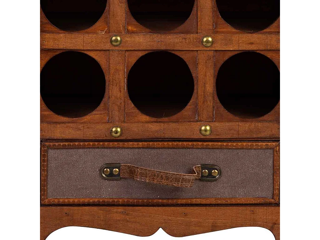 Weinregal-Truhe aus Holz, 44x30x85h cm