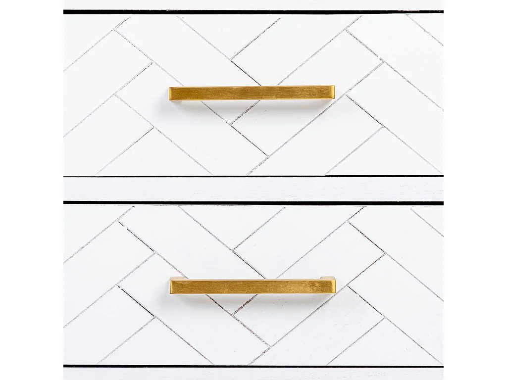 Cómoda com 4 gavetas, madeira e metal, 42x36,5x105h cm