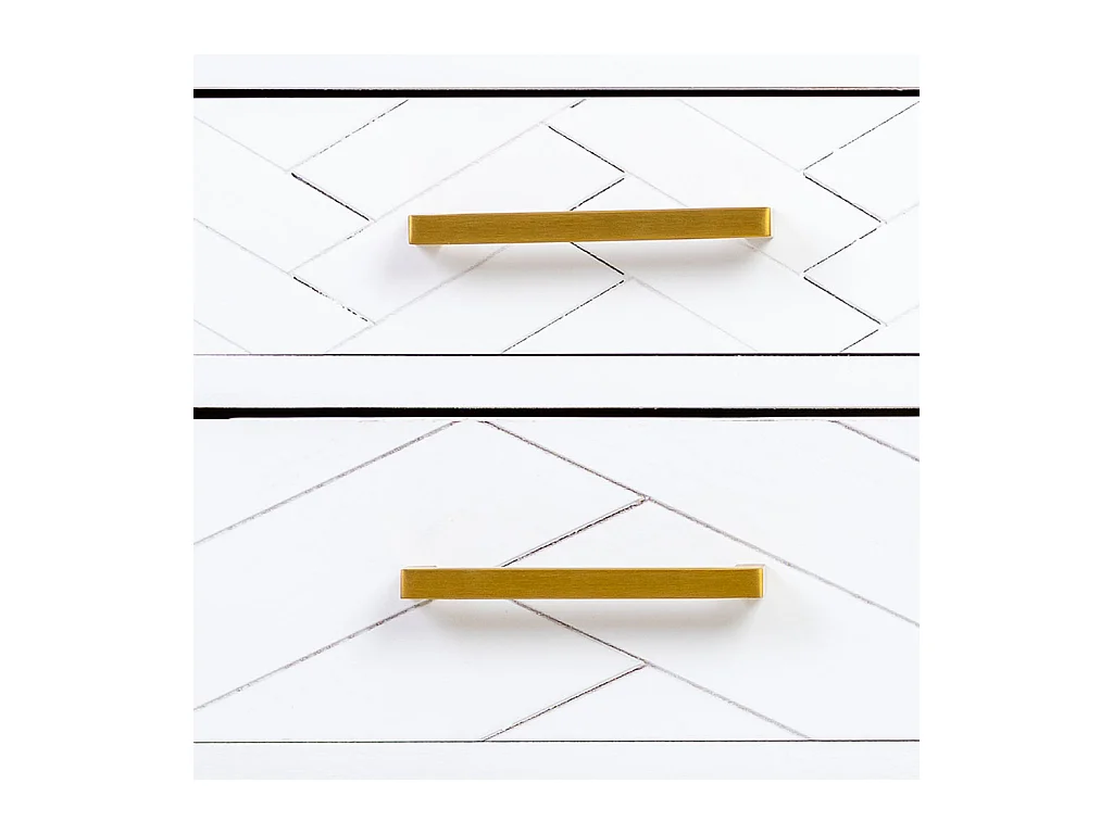 Cómoda de 4 cajones madera y metal 80x39.5x81h cm