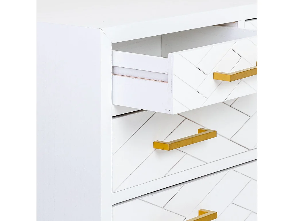 Cómoda 4 gavetas madeira e metal 80x39,5x81h cm