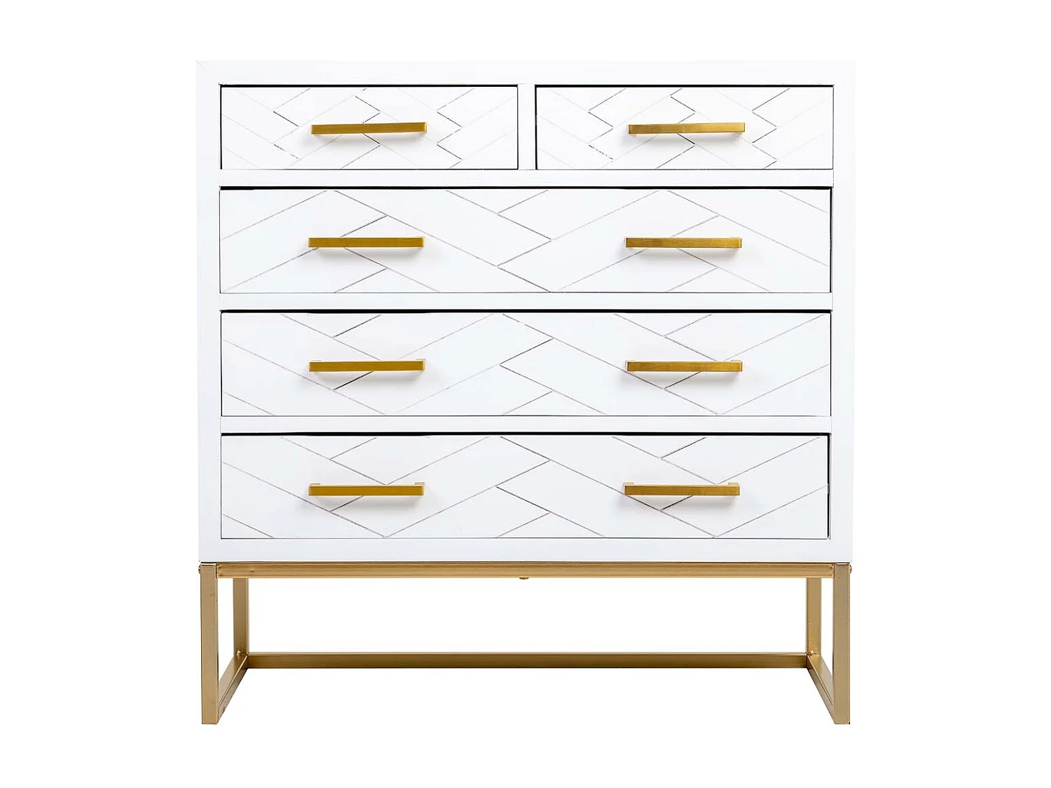 Cassettiera 4 cassetti legno e metallo 80x39,5x81h cm