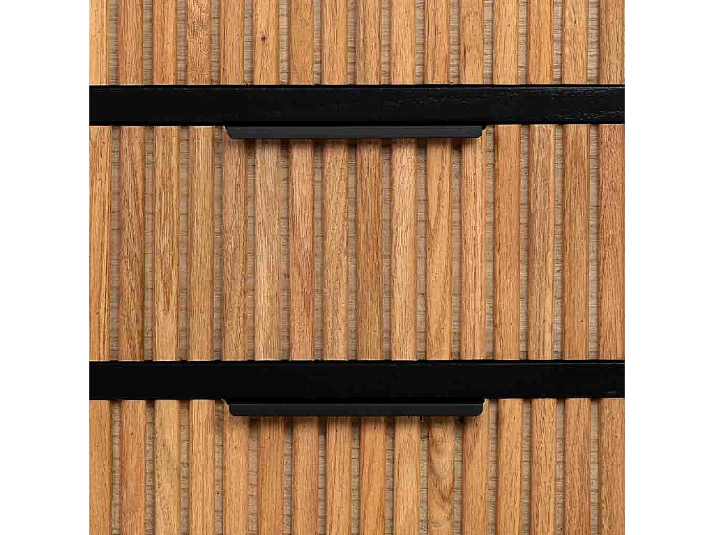 Cómoda com 4 gavetas, madeira e metal, 42x36,5x105h cm