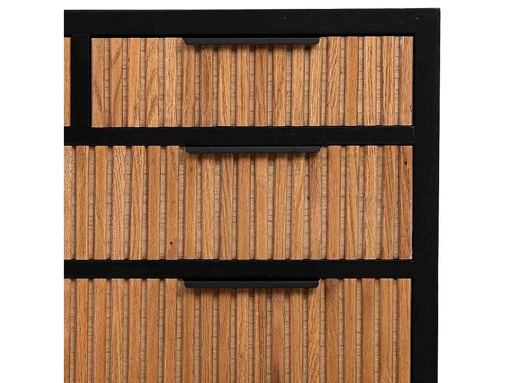 Cómoda 4 gavetas madeira e metal 80x39,5x81h cm