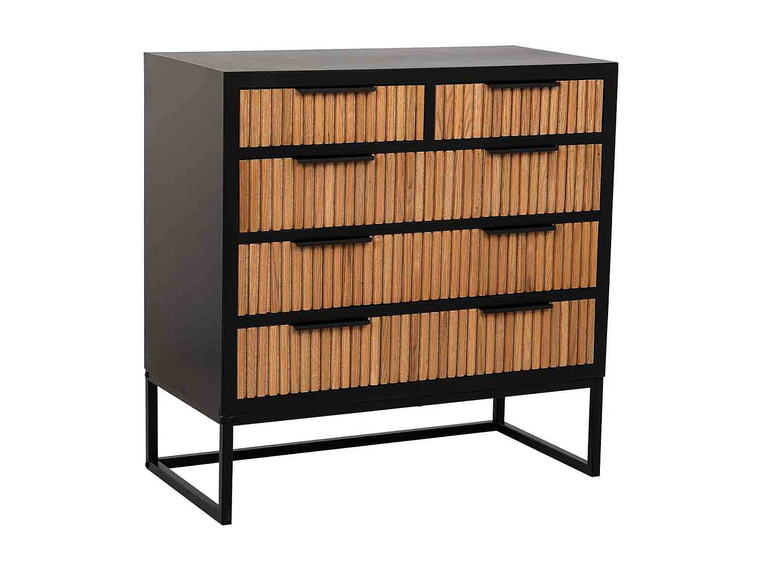 Kommode mit 4 Schubladen aus Holz und Metall 80x39,5x81h cm