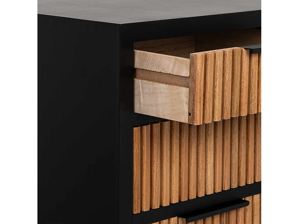 Kommode mit 4 Schubladen aus Holz und Metall 80x39,5x81h cm