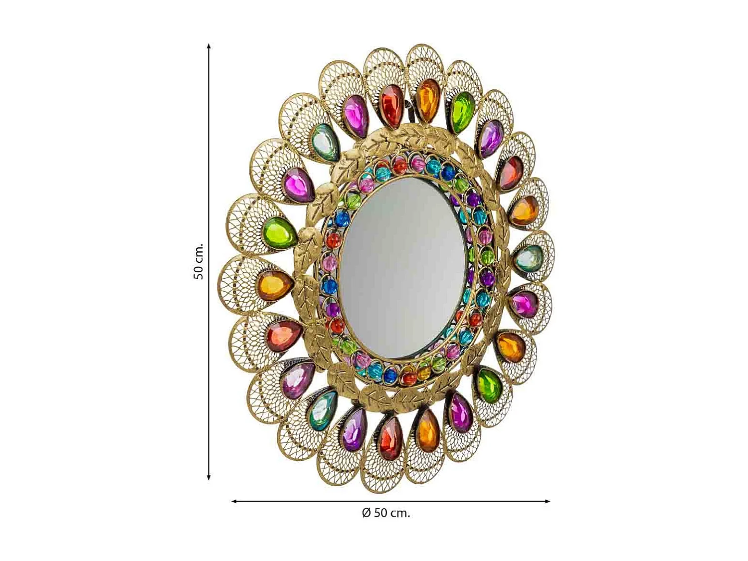 Spiegel mit farbigem Acrylglas