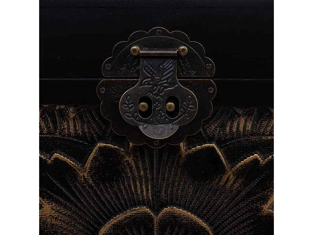 Baú de madeira 60x40x42h cm