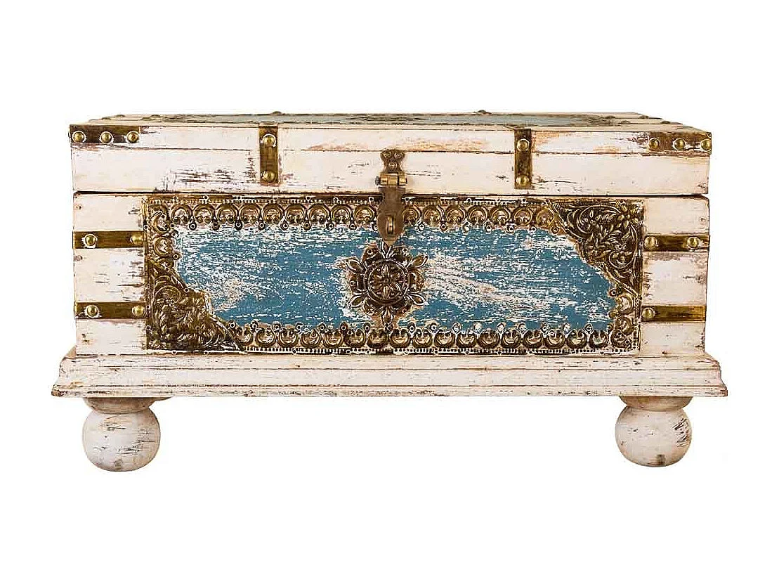 Baú de madeira artesanal 49x29x27h cm