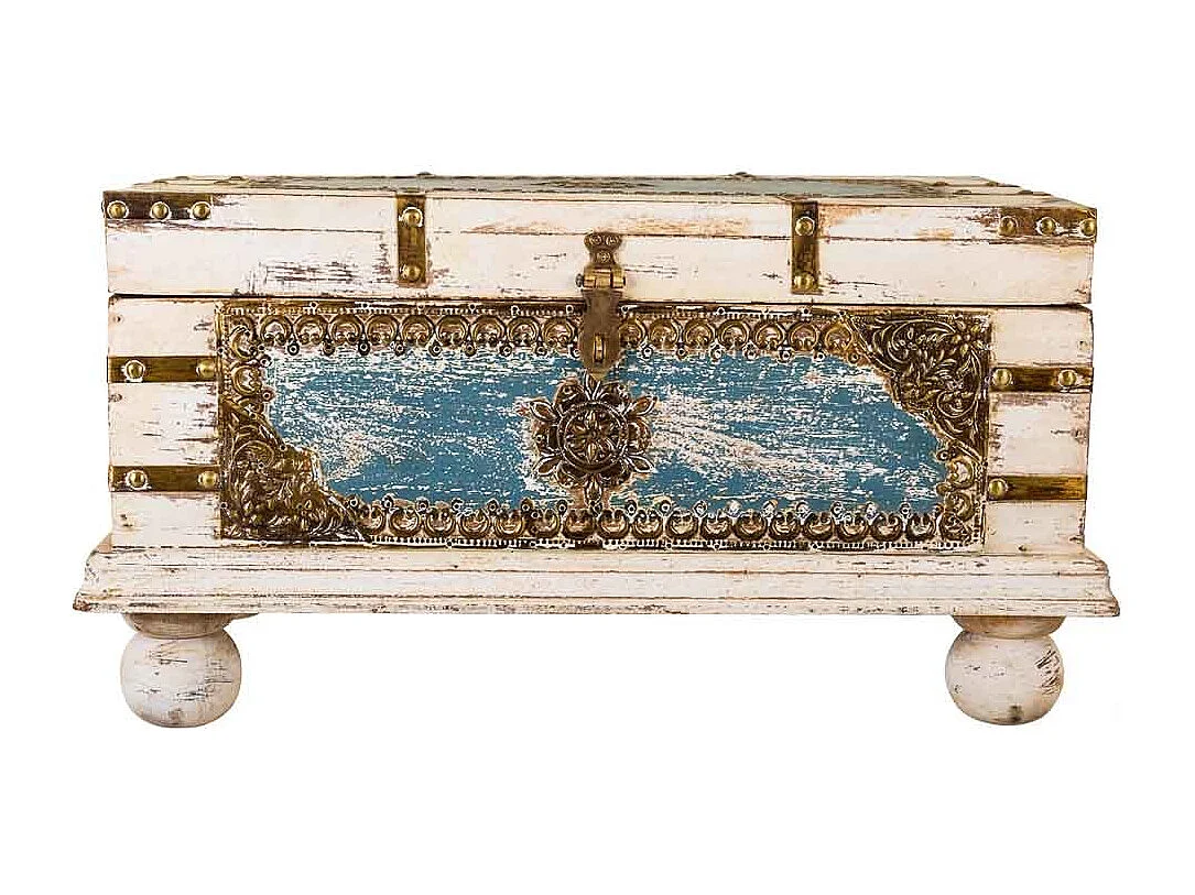 Baú de madeira artesanal 49x29x27h cm