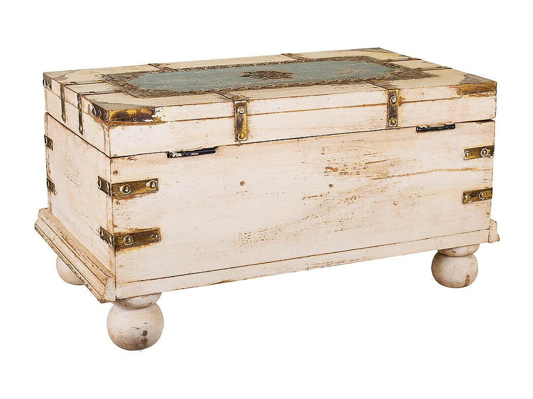 Baú de madeira artesanal 49x29x27h cm